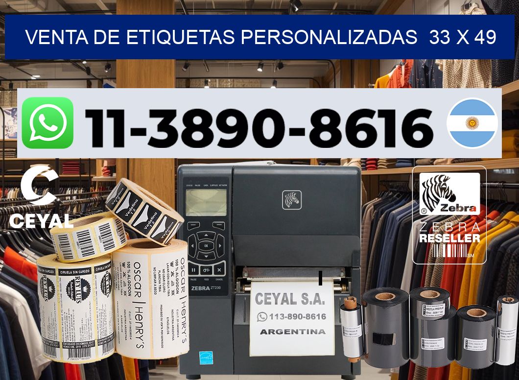 venta de etiquetas personalizadas 33 x 49