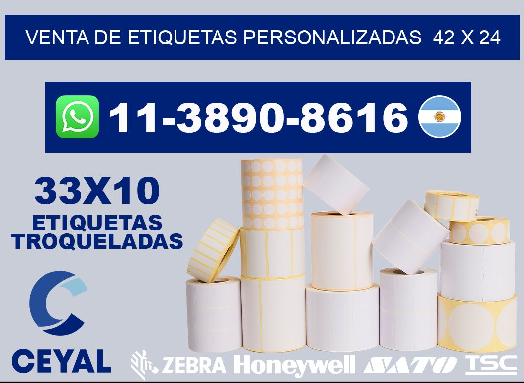 venta de etiquetas personalizadas  42 x 24
