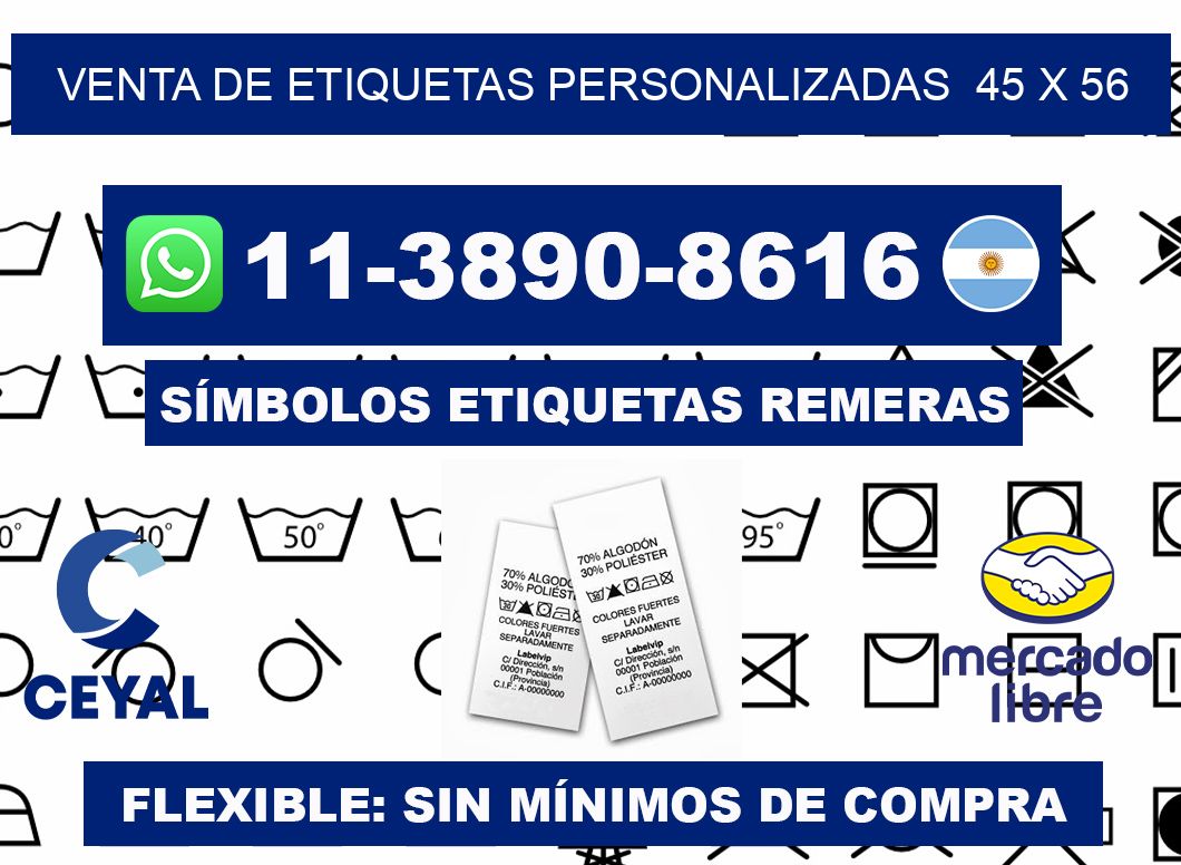 venta de etiquetas personalizadas 45 x 56