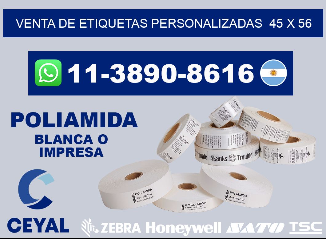 venta de etiquetas personalizadas 45 x 56