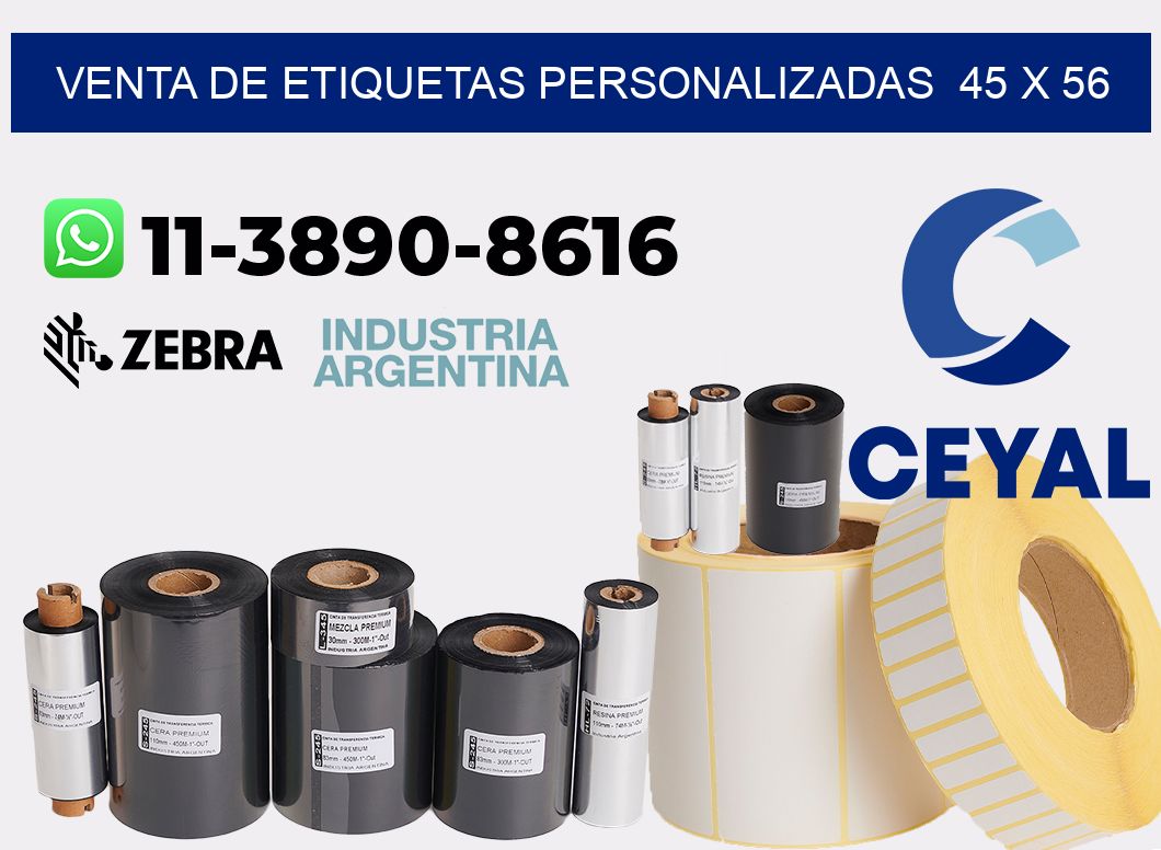 venta de etiquetas personalizadas 45 x 56