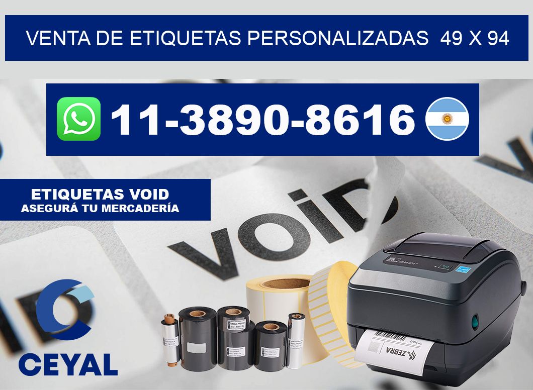 venta de etiquetas personalizadas  49 x 94