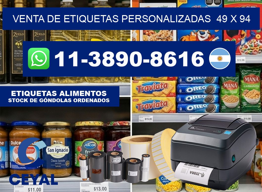 venta de etiquetas personalizadas  49 x 94
