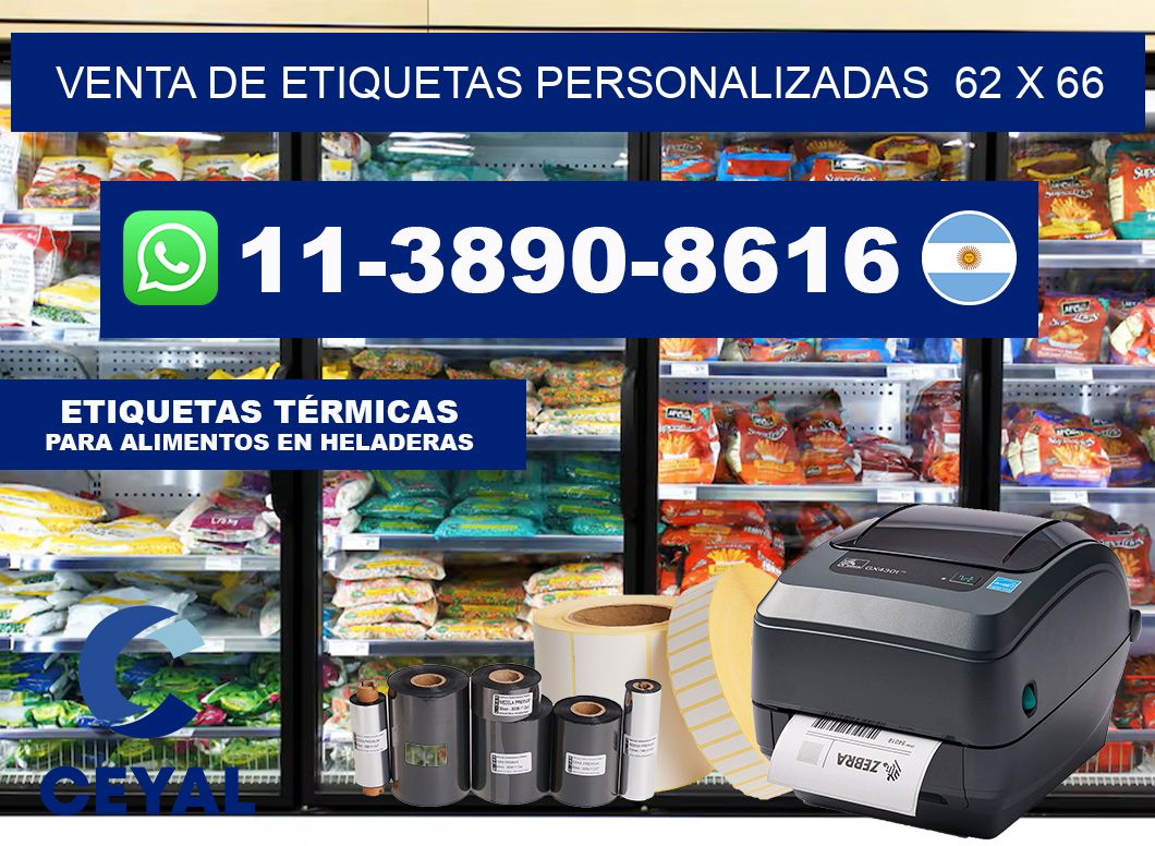 venta de etiquetas personalizadas  62 x 66