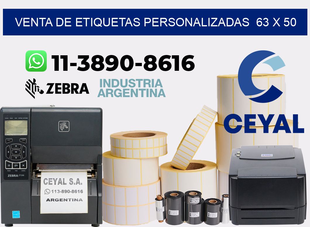 venta de etiquetas personalizadas  63 x 50