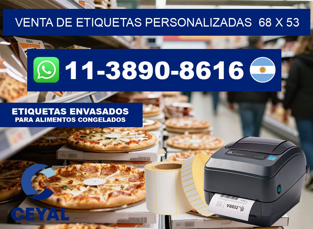 venta de etiquetas personalizadas  68 x 53
