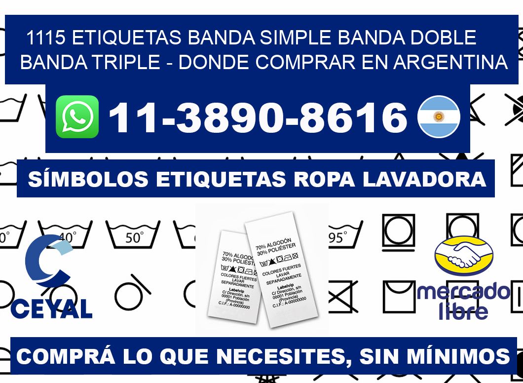 1115 etiquetas banda simple banda doble banda triple - Donde Comprar en Argentina