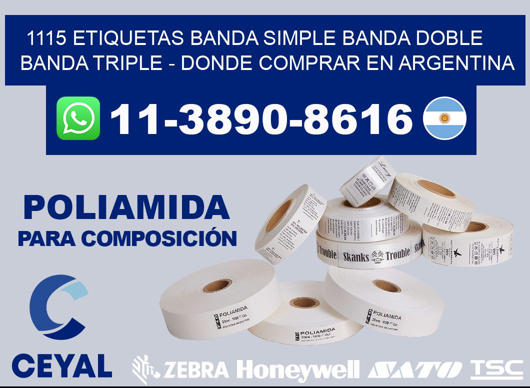 1115 etiquetas banda simple banda doble banda triple - Donde Comprar en Argentina