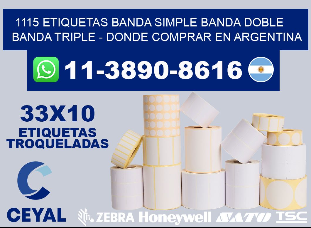 1115 etiquetas banda simple banda doble banda triple - Donde Comprar en Argentina