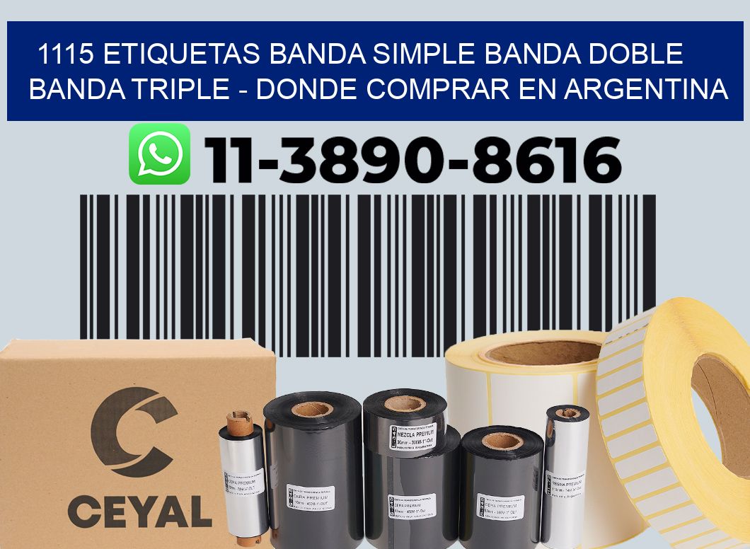 1115 etiquetas banda simple banda doble banda triple - Donde Comprar en Argentina