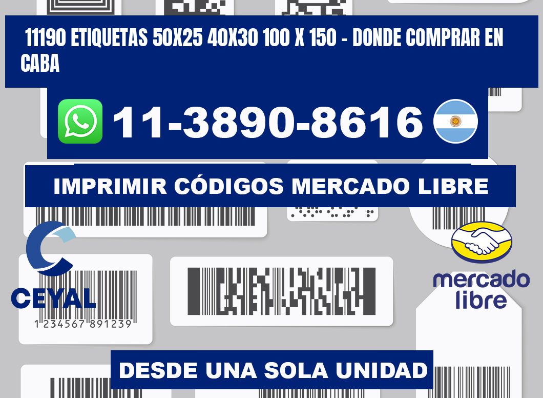11190 etiquetas 50x25 40x30 100 x 150 - Donde Comprar en Caba