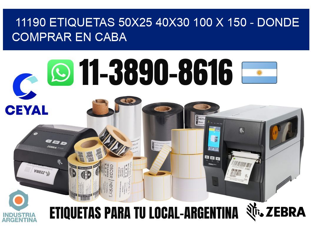 11190 etiquetas 50x25 40x30 100 x 150 - Donde Comprar en Caba