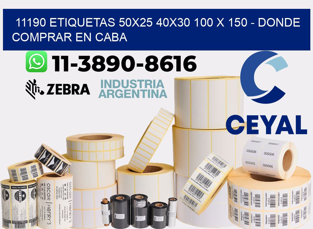 11190 etiquetas 50x25 40x30 100 x 150 - Donde Comprar en Caba