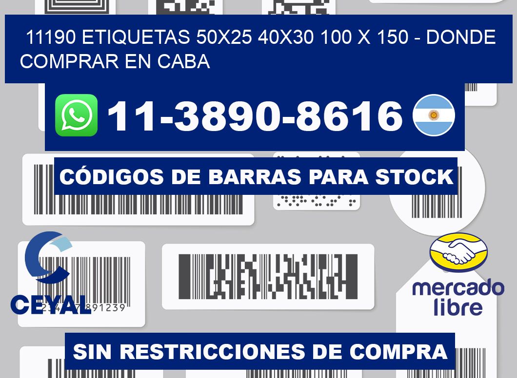 11190 etiquetas 50x25 40x30 100 x 150 - Donde Comprar en Caba