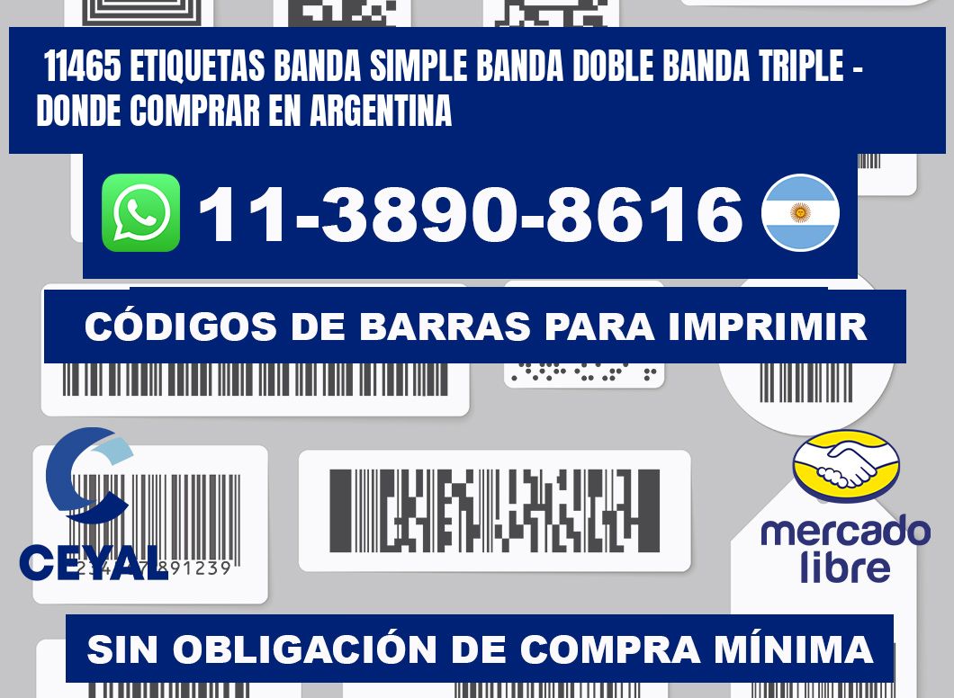 11465 etiquetas banda simple banda doble banda triple - Donde Comprar en Argentina