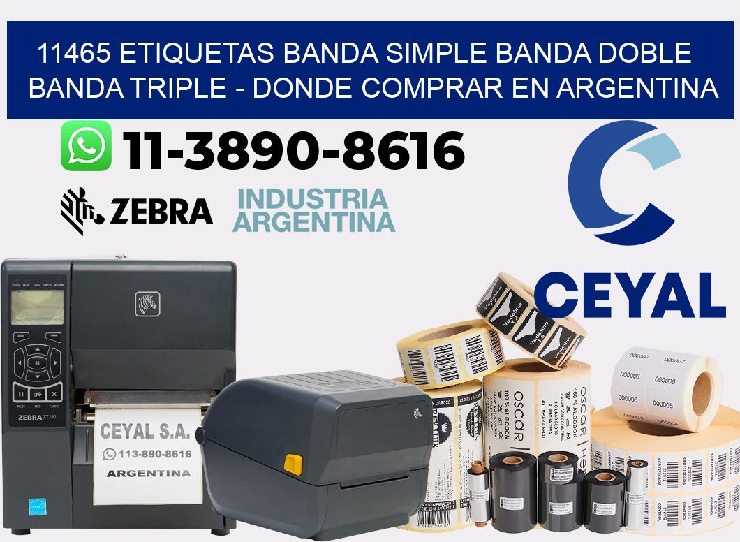 11465 etiquetas banda simple banda doble banda triple - Donde Comprar en Argentina