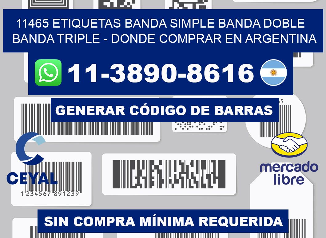 11465 etiquetas banda simple banda doble banda triple - Donde Comprar en Argentina