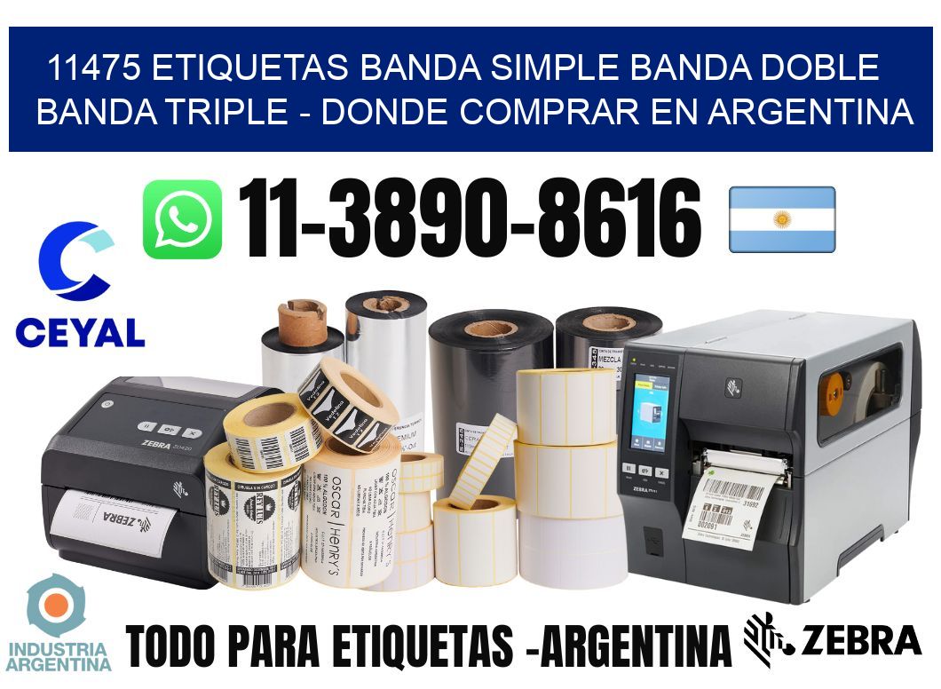 11475 etiquetas banda simple banda doble banda triple - Donde Comprar en Argentina