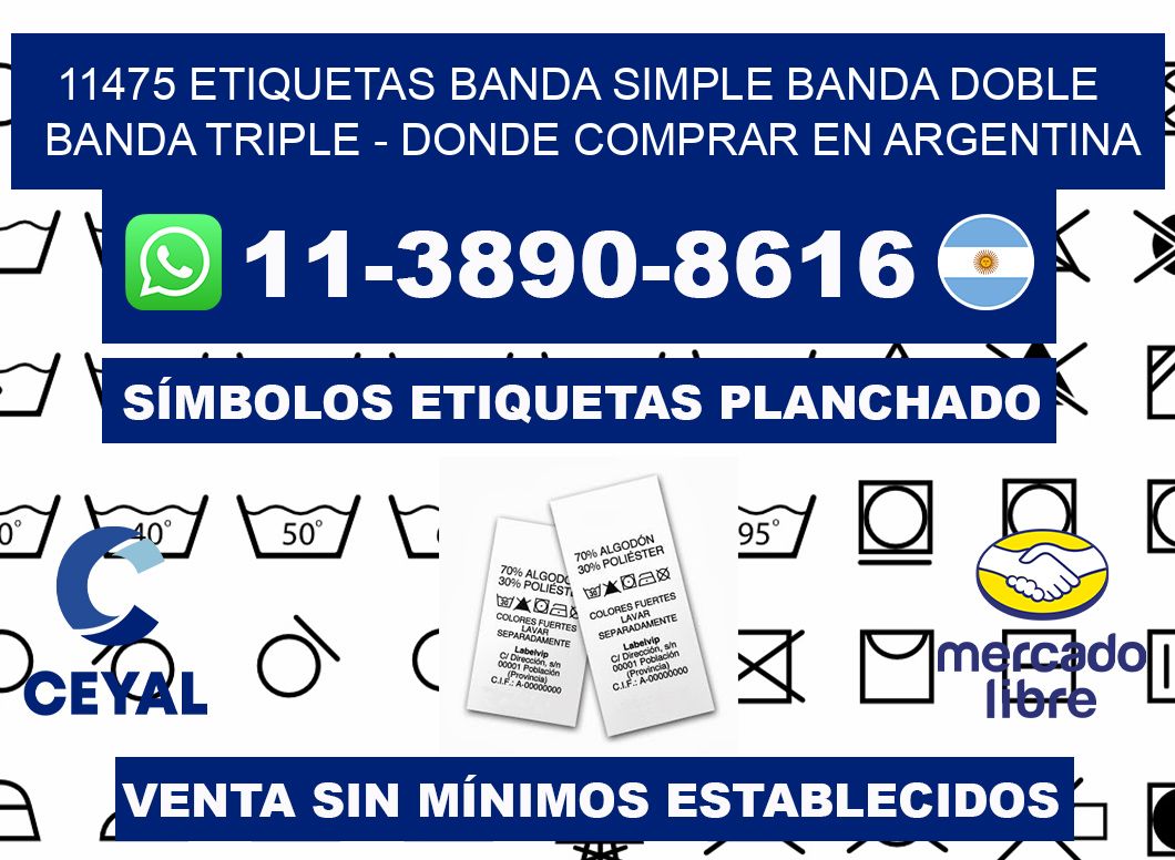 11475 etiquetas banda simple banda doble banda triple - Donde Comprar en Argentina