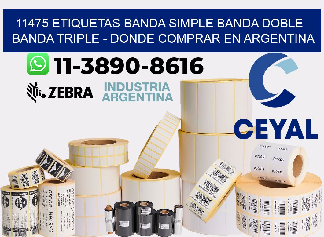 11475 etiquetas banda simple banda doble banda triple - Donde Comprar en Argentina