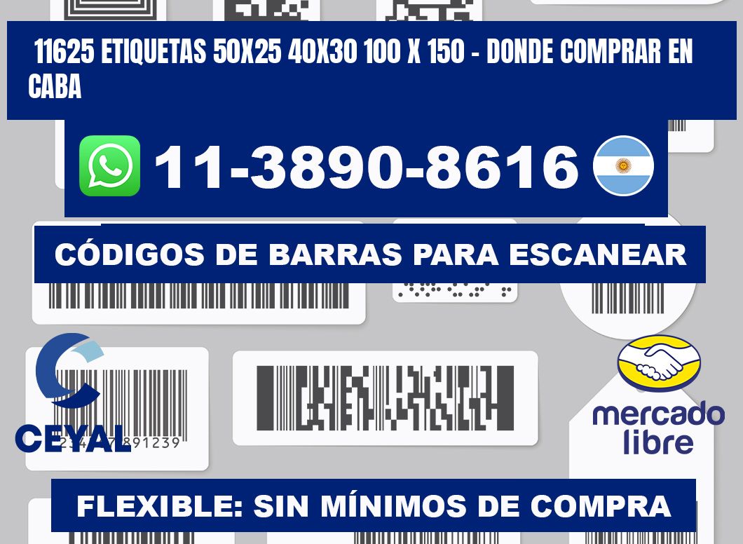 11625 etiquetas 50x25 40x30 100 x 150 - Donde Comprar en Caba
