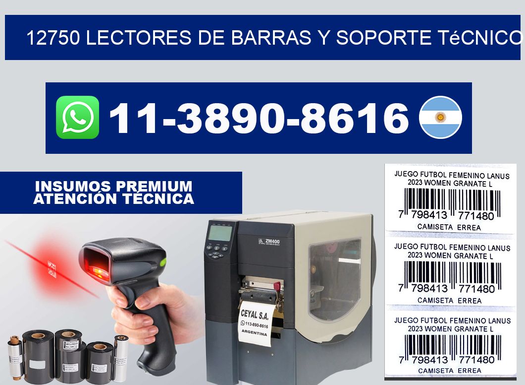 12750 Lectores de barras y Soporte Técnico
