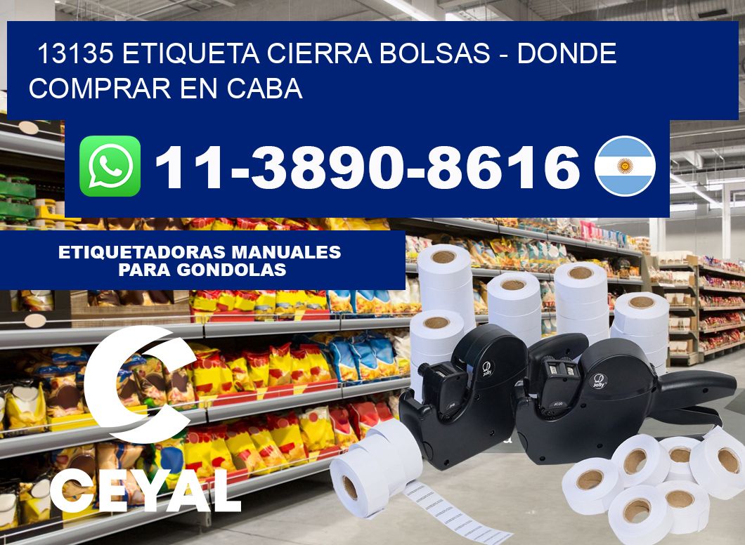13135 etiqueta Cierra Bolsas - Donde Comprar en Caba
