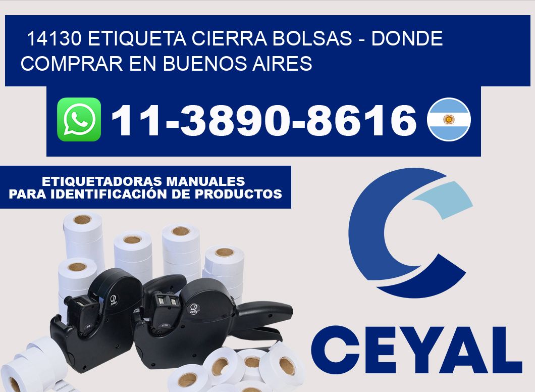 14130 etiqueta Cierra Bolsas - Donde Comprar en Buenos Aires