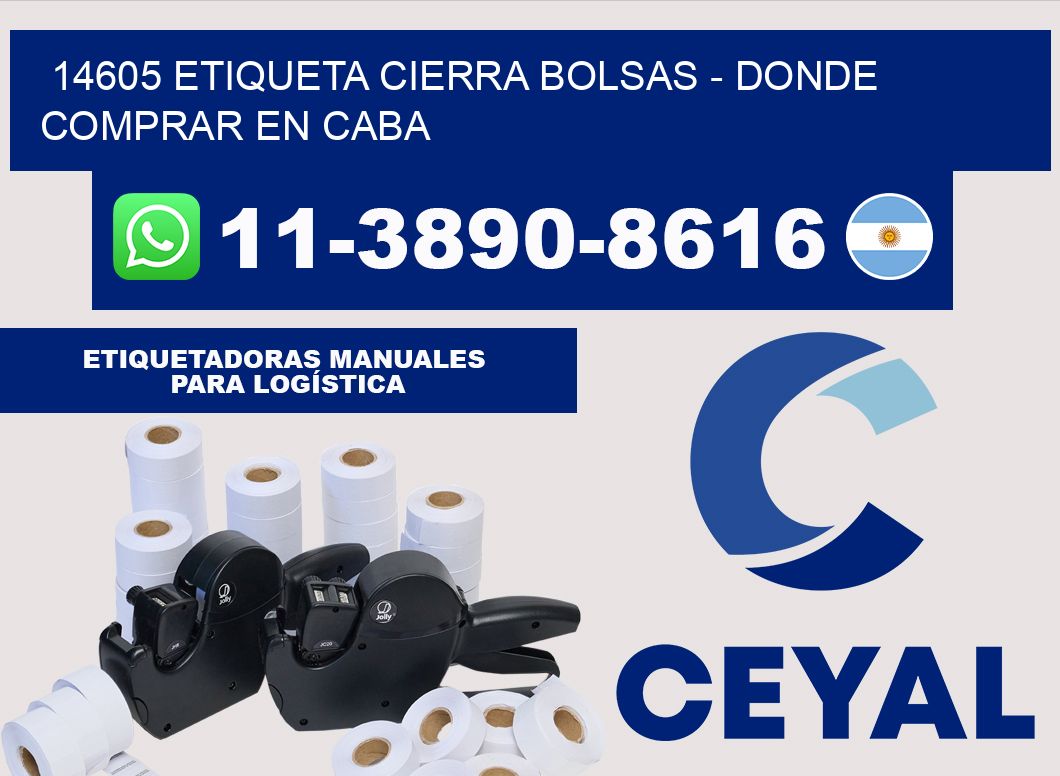 14605 etiqueta Cierra Bolsas - Donde Comprar en Caba