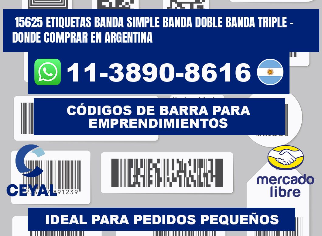 15625 etiquetas banda simple banda doble banda triple - Donde Comprar en Argentina