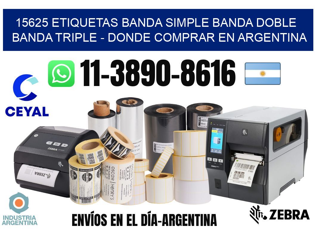 15625 etiquetas banda simple banda doble banda triple - Donde Comprar en Argentina