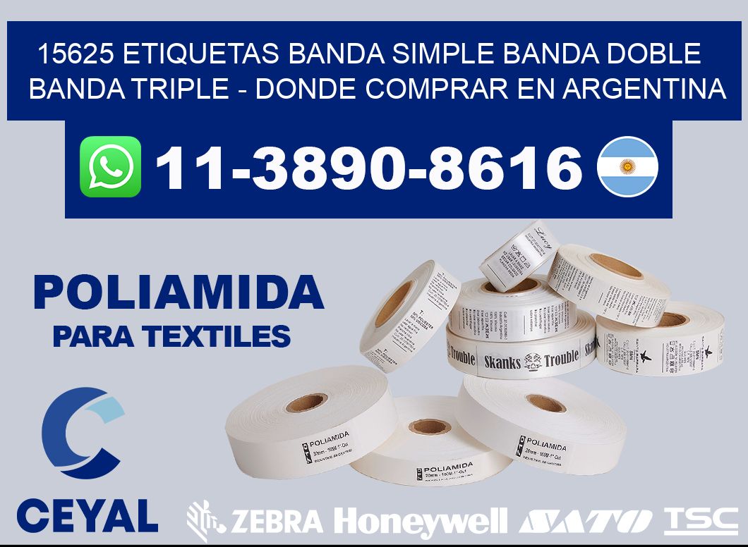 15625 etiquetas banda simple banda doble banda triple - Donde Comprar en Argentina