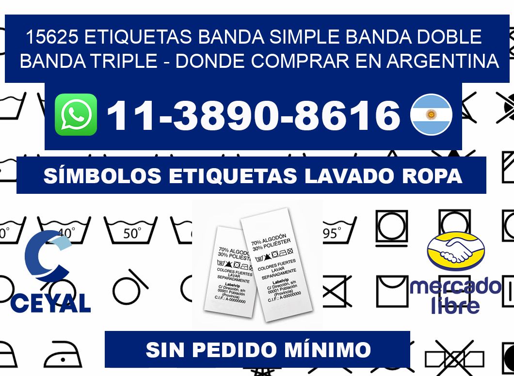 15625 etiquetas banda simple banda doble banda triple - Donde Comprar en Argentina