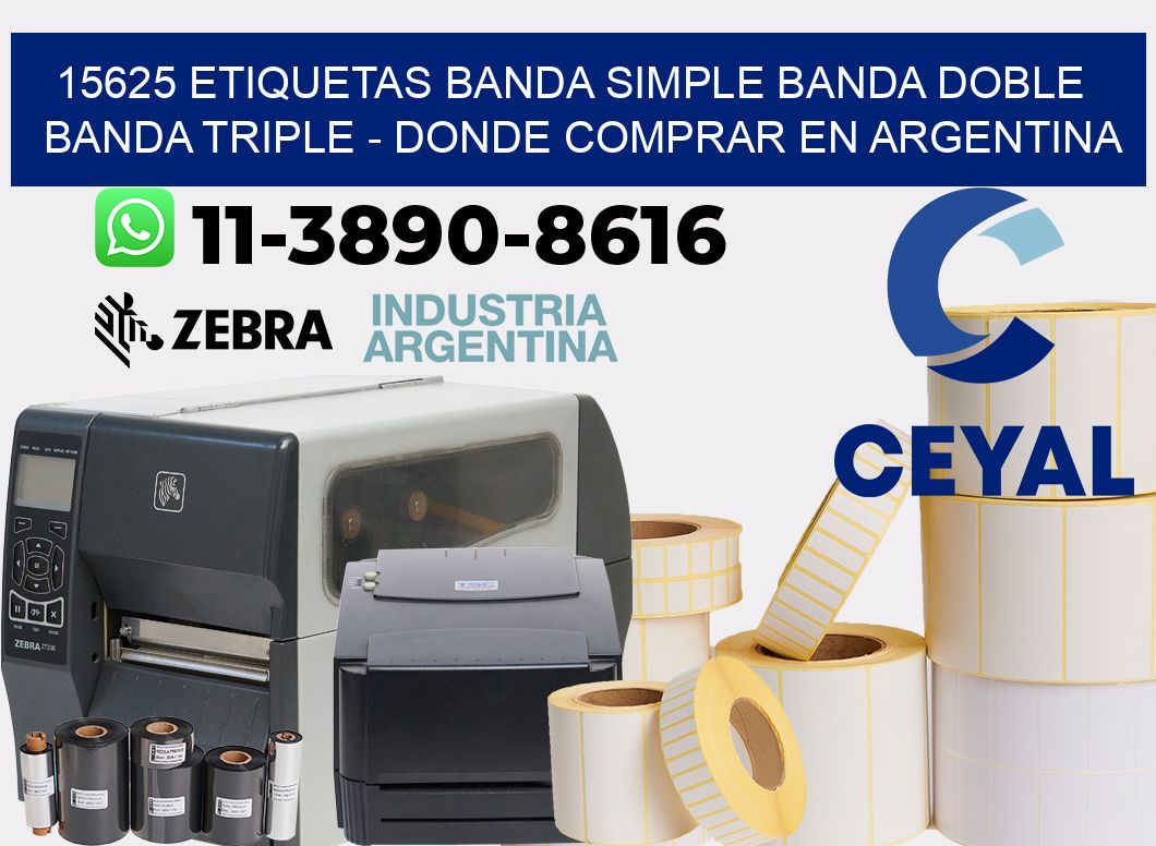 15625 etiquetas banda simple banda doble banda triple - Donde Comprar en Argentina