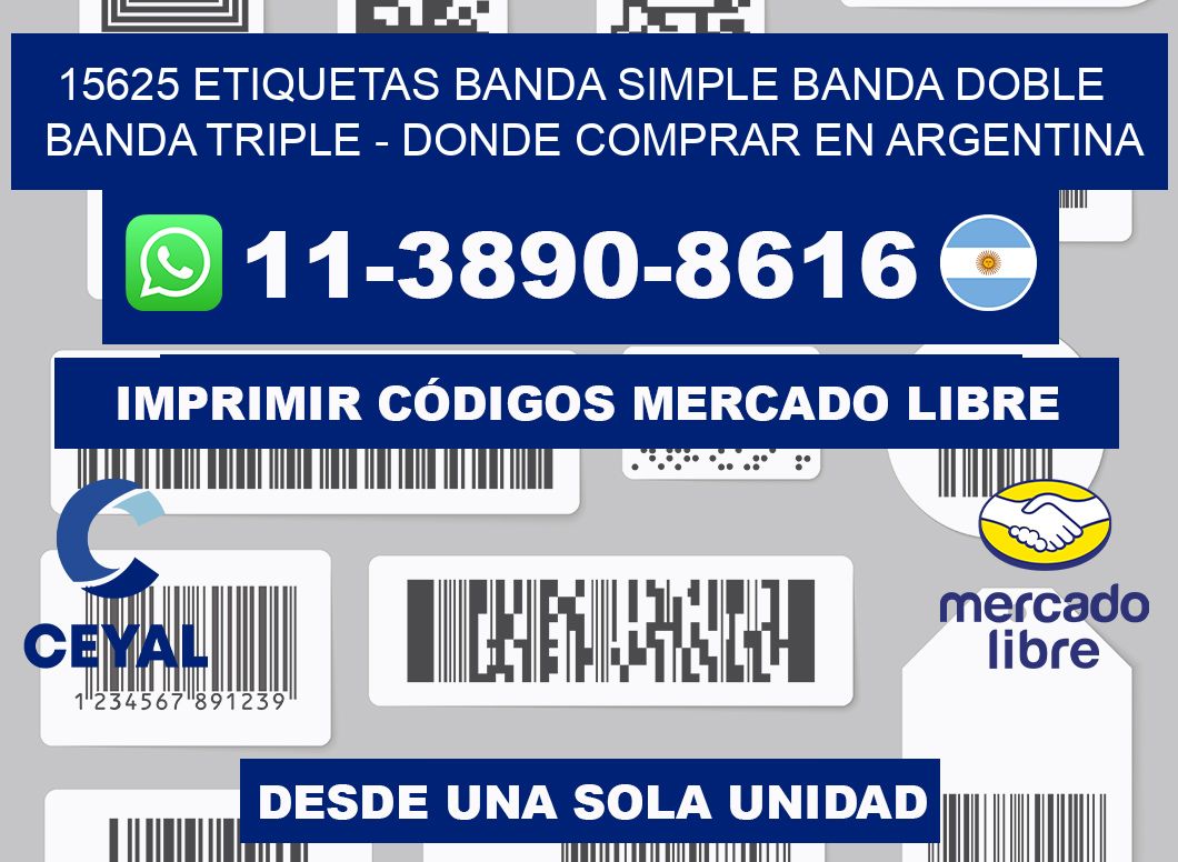 15625 etiquetas banda simple banda doble banda triple - Donde Comprar en Argentina