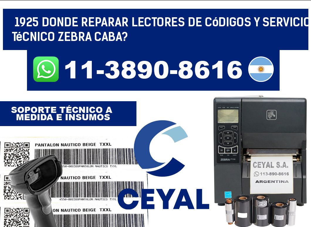 1925 donde reparar Lectores de Códigos y Servicio Técnico zebra Caba?