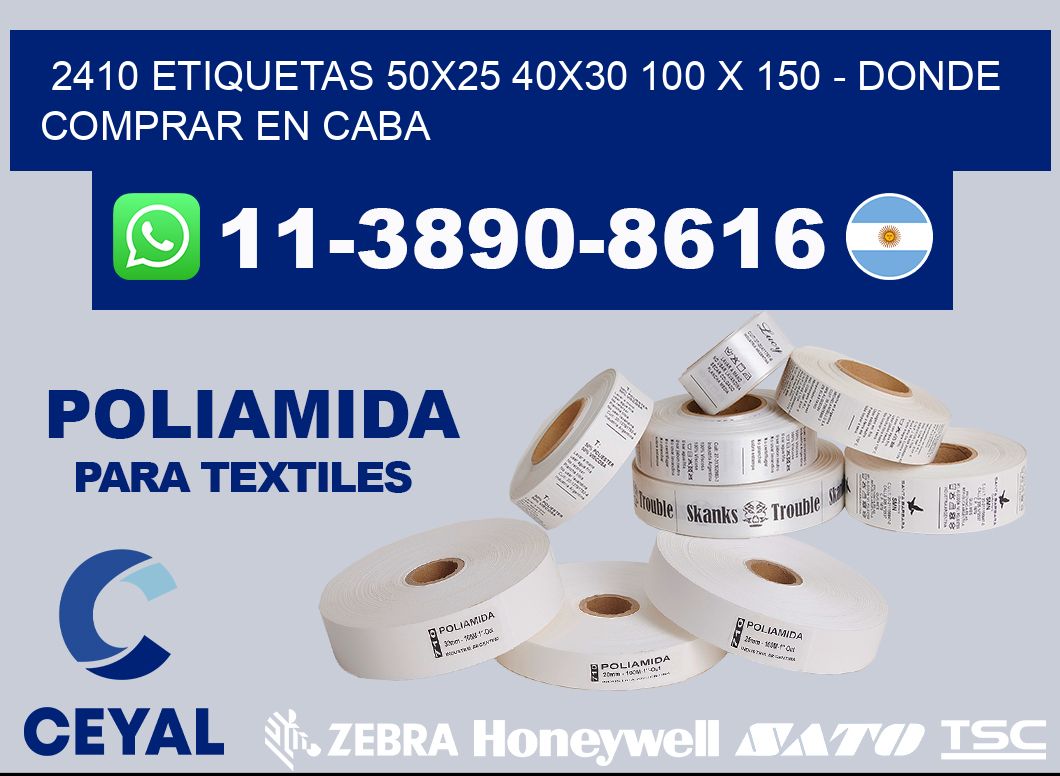 2410 etiquetas 50x25 40x30 100 x 150 - Donde Comprar en Caba