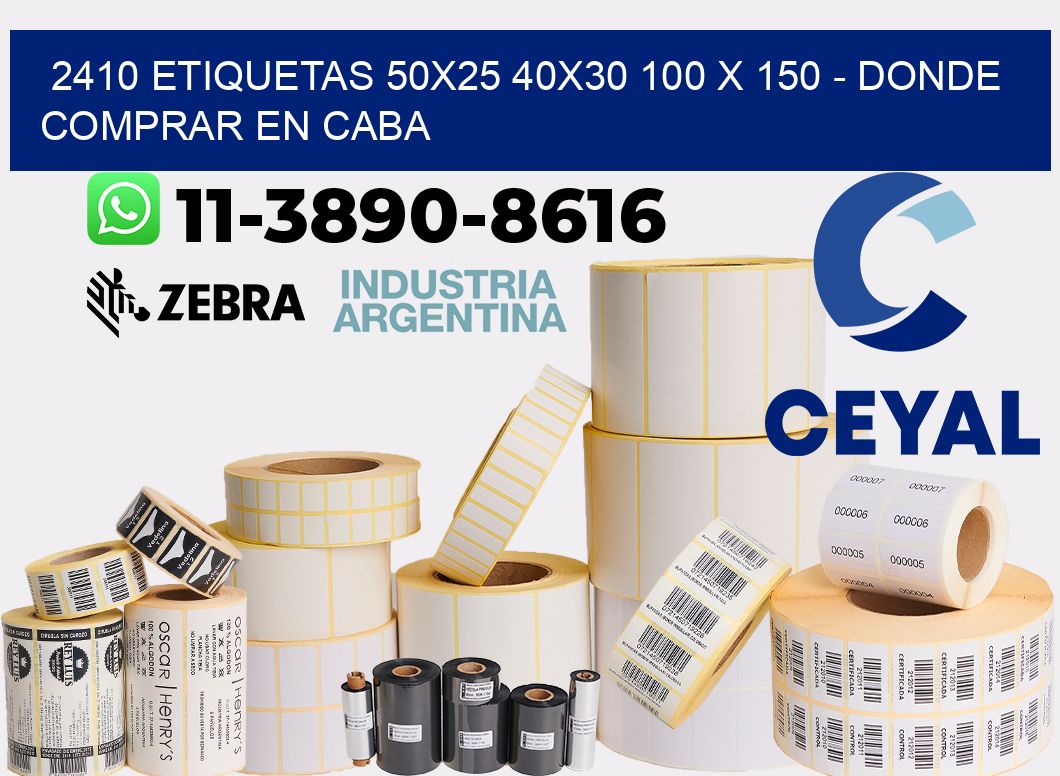2410 etiquetas 50x25 40x30 100 x 150 - Donde Comprar en Caba