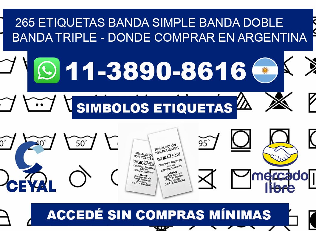 265 etiquetas banda simple banda doble banda triple - Donde Comprar en Argentina