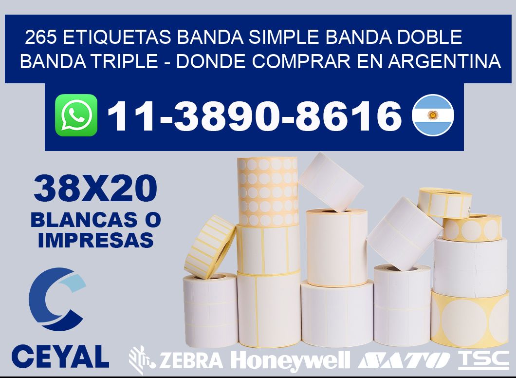 265 etiquetas banda simple banda doble banda triple - Donde Comprar en Argentina