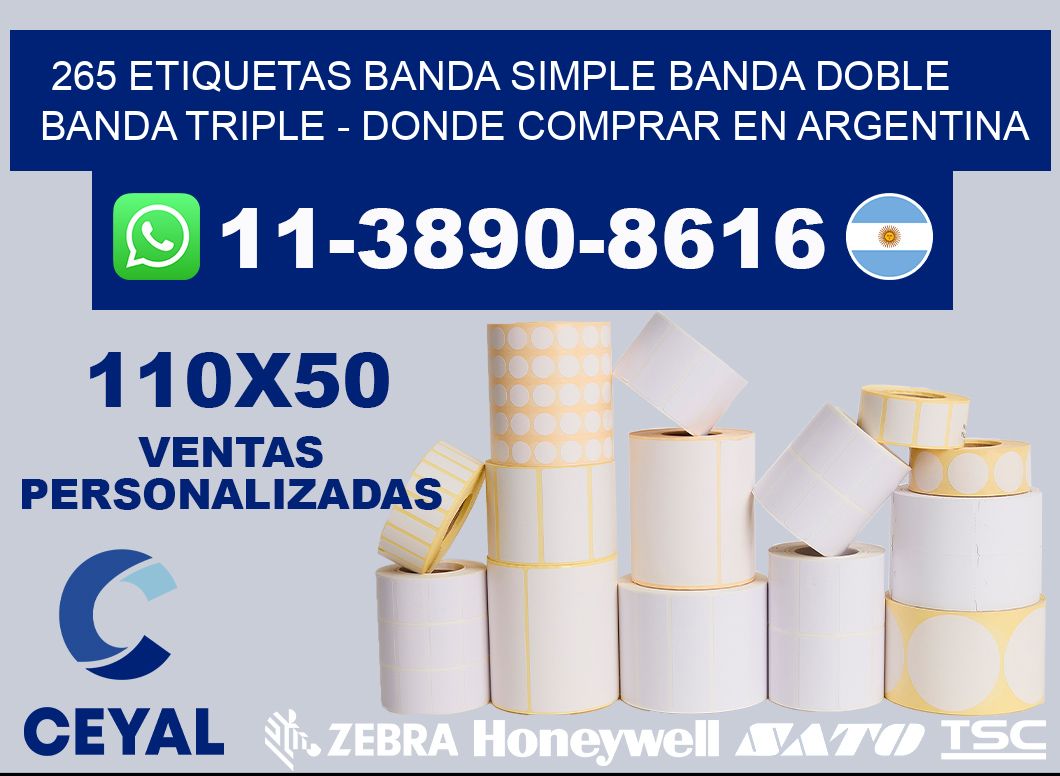 265 etiquetas banda simple banda doble banda triple - Donde Comprar en Argentina