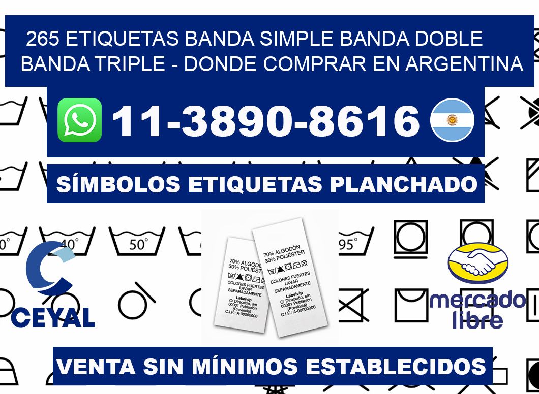 265 etiquetas banda simple banda doble banda triple - Donde Comprar en Argentina