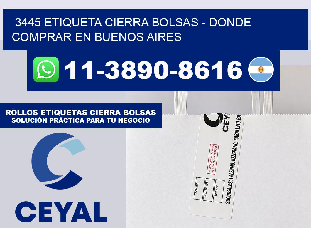 3445 etiqueta Cierra Bolsas – Donde Comprar en Buenos Aires