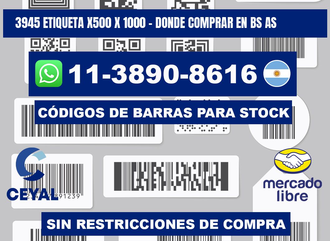 3945 etiqueta x500 x 1000 - Donde Comprar en bs as
