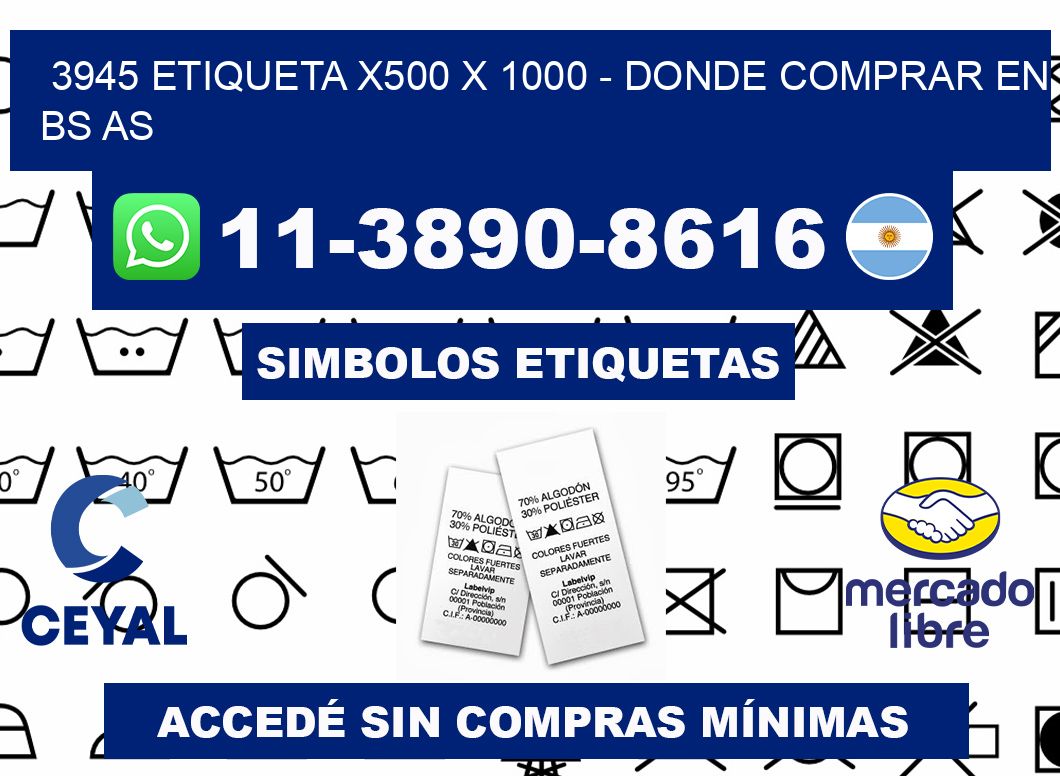 3945 etiqueta x500 x 1000 - Donde Comprar en bs as
