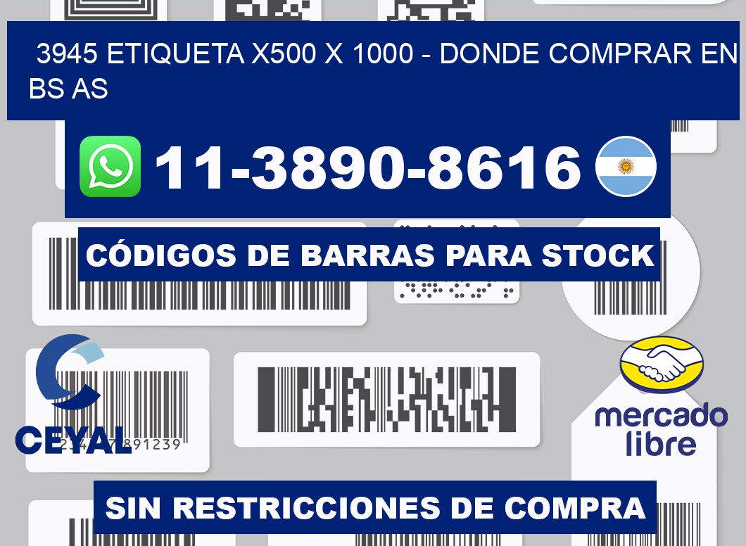 3945 etiqueta x500 x 1000 - Donde Comprar en bs as