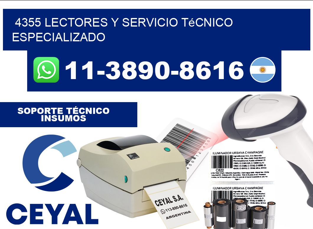 4355 Lectores y Servicio Técnico Especializado