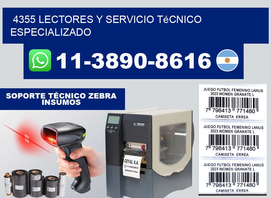 4355 Lectores y Servicio Técnico Especializado