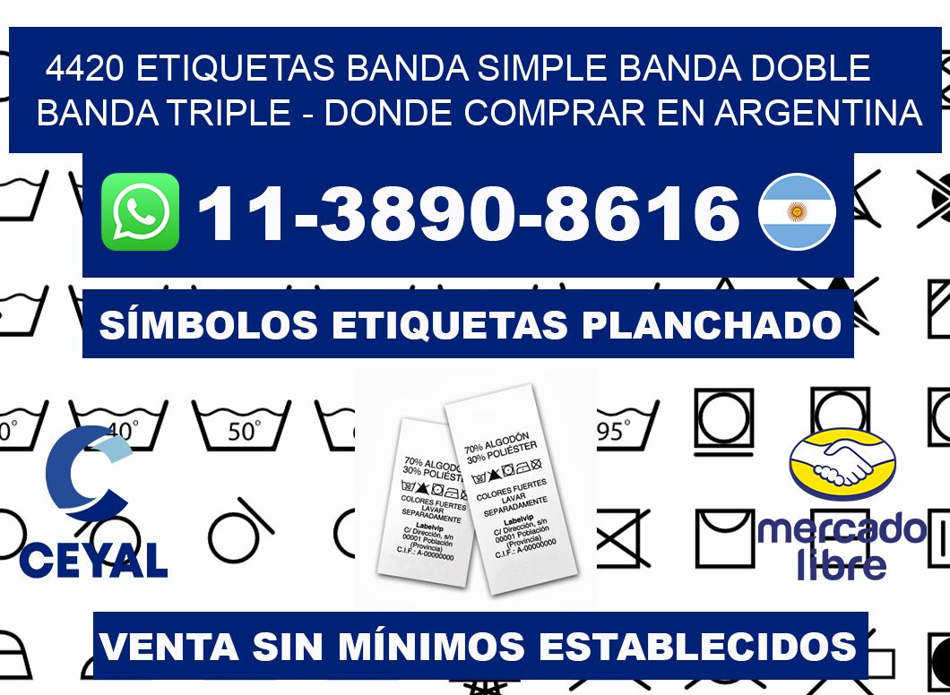 4420 etiquetas banda simple banda doble banda triple - Donde Comprar en Argentina