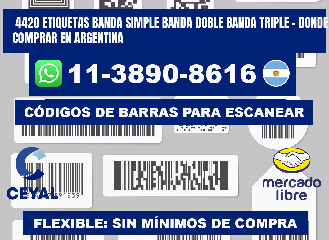 4420 etiquetas banda simple banda doble banda triple - Donde Comprar en Argentina